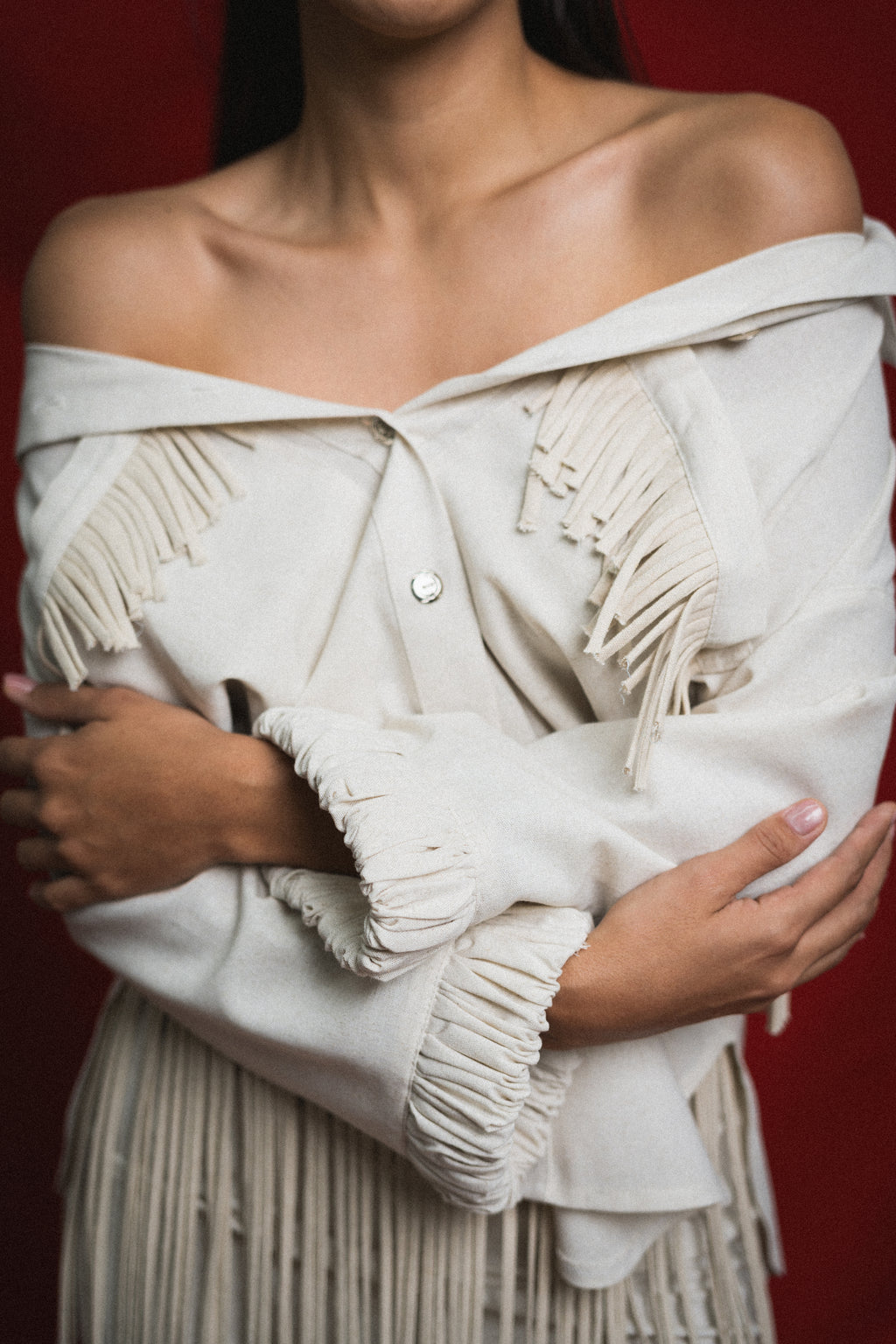 Blusa BRISA Off-Shoulder Flecos